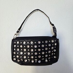 bebe Studded Mini Shoulder Bag / Baby Black Purse